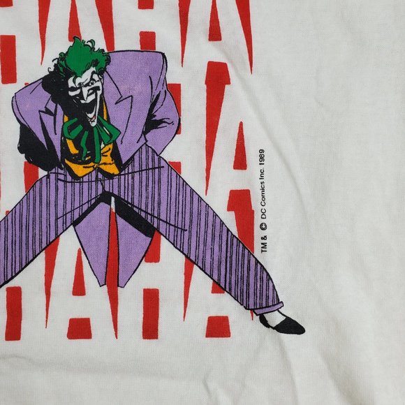 DC Comics | Shirts | Vtg 8s Batman Joker Haha Graphic Art Print Comic ...